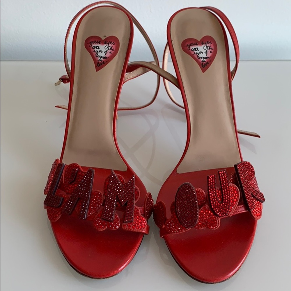 valentino l'amour crystal sandals